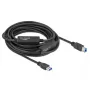 USB-Kabel DeLOCK 85380 USB 3.2 Gen 1 10 m USB A USB B Schwarz