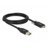 USB-Kabel DeLOCK 84019 2m USB 3.2 Gen 1 USB A USB C Schwarz