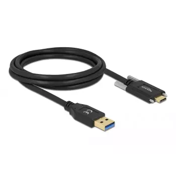 USB-Kabel DeLOCK 84019 2m USB 3.2 Gen 1 USB A USB C Schwarz
