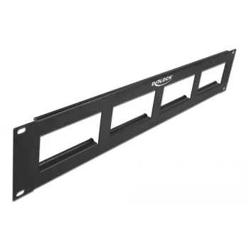 Patch Panel DeLOCK Easy 45 19 Zoll 4 x 90,5 x 45,2 mm 2U schwarz