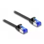 Netzwerkkabel DeLOCK RJ45 Flach-Patchkabel Stecker zu Stecker Cat.6A 1 m schwarz