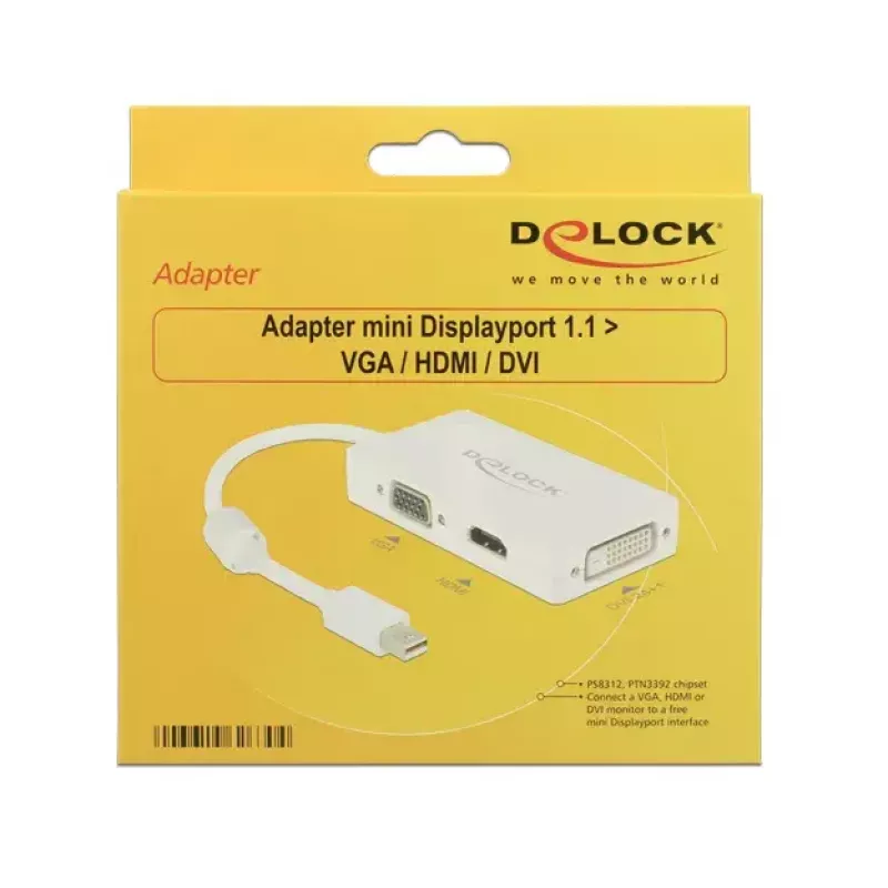 Kabel DeLOCK 0,16m DisplayPort VGA HDMI DVI