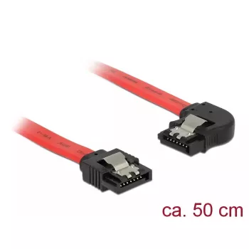 SATA-Kabel DeLOCK 83964 0,5 m Schwarz Rot
