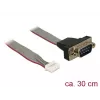 Serielles Kabel DeLOCK 89632 Schwarz Grau Rot 0,3m DB-9