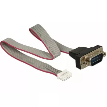 Serielles Kabel DeLOCK 89632 Schwarz Grau Rot 0,3m DB-9