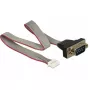 Serielles Kabel DeLOCK 89632 Schwarz Grau Rot 0,3m DB-9