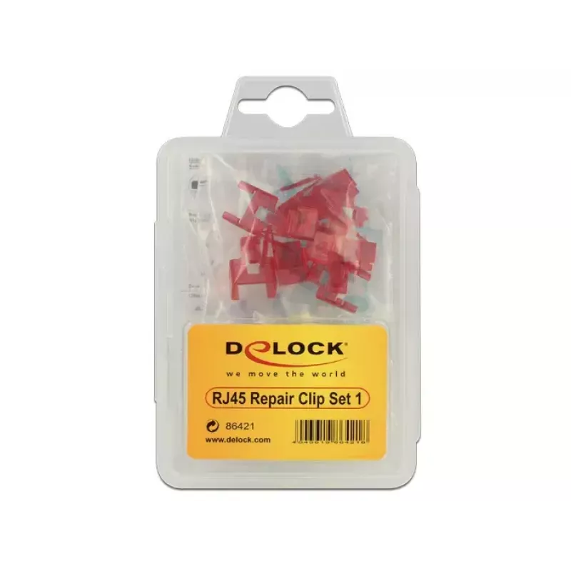 Kabelklemme DeLOCK 86421 RJ45 Mehrfarbig 40 Stück