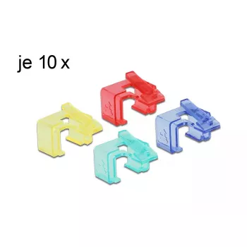 Kabelklemme DeLOCK 86421 RJ45 Mehrfarbig 40 Stück