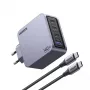 Ugreen Nexode Pro 160W GaN Ladegerät mit USB-C-Kabel Universal Schwarz, Grau AC Schnellladung Indoor