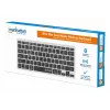 Manhattan Ultra schlank Dual-Mode Wireless Tastatur, Deutsches QWERTZ-Layout, Bluetooth (v3.0) und Wireless (2,4 GHz), 78 flache Scherentasten, automatische Energieverwaltung, Reichweite 10 m, USB-A-Mikroempfänger, AAA-Batterie (im Lieferumfang enthalten), Windows und Mac, Drei Jahre Garantie
