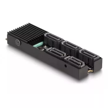 DeLOCK Konverter M.2 2280 Key B+M Stecker auf 5 x SATA mit Kühlkörper