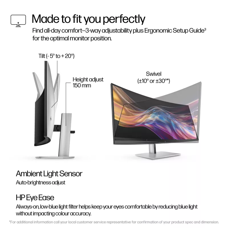 HP Series 7 Pro 37,5 Zoll WQHD+ Thunderbolt 4 Monitor - 738pu