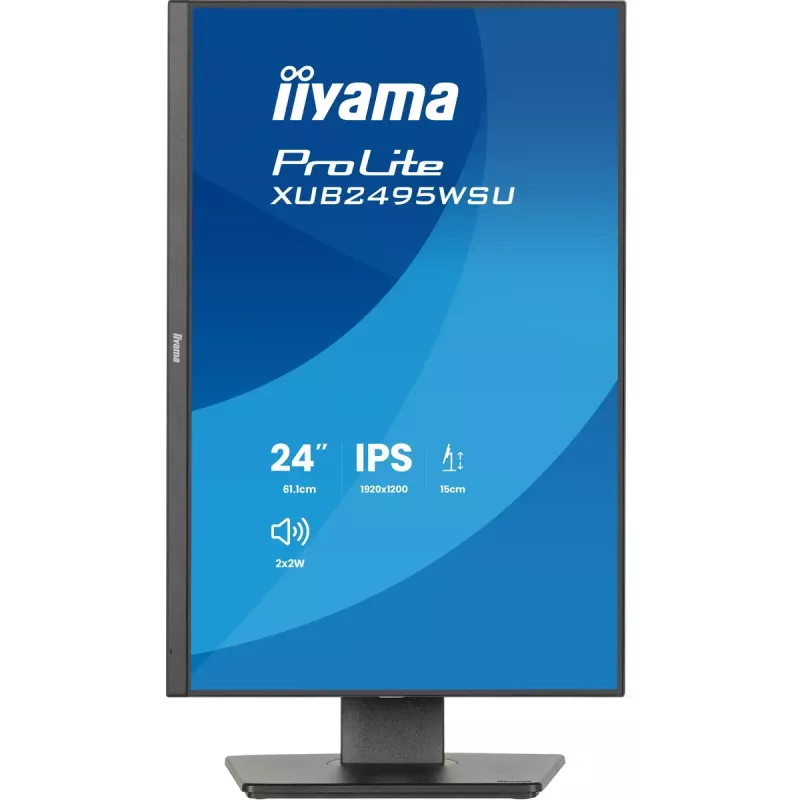 Monitor IIYAMA ProLite XB2495WSU-B1 61,2 cm (24.1 Zoll) 1920×1200 IPS Full HD, 4 ms, USB 3.2 Hub, höhenverstellbar, Lautsprecher