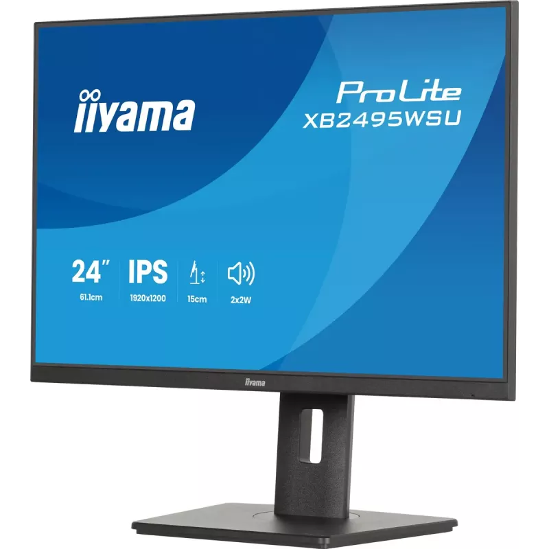 Monitor IIYAMA ProLite XB2495WSU-B1 61,2 cm (24.1 Zoll) 1920×1200 IPS Full HD, 4 ms, USB 3.2 Hub, höhenverstellbar, Lautsprecher