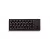 Cherry G84-4420 kompakte Tastatur mit Trackball, USB, US-Layout, schwarz