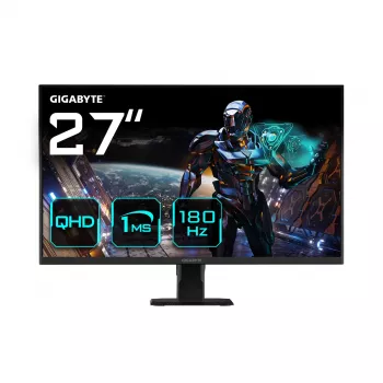 GIGABYTE GS27QA 27 Zoll QHD Gaming-Monitor - 2560 x 1440 (QHD), 180Hz, 1ms, 300 cd/m², FreeSync, HDR-fähig, HDMI 2.0, DisplayPort 1.4