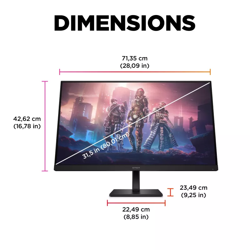 OMEN by HP 31,5 Zoll QHD 165Hz Gaming Monitor - OMEN 32q