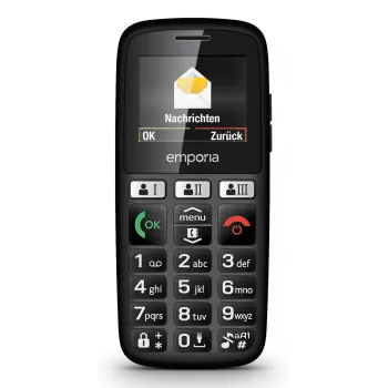 Emporia emporiaHAPPY 4,6 cm (1,81 Zoll) 70 g Schwarz Einsteiger-Handy