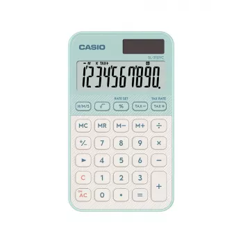 Taschenrechner CASIO SL-310YC Tasche Basic 10-stellig Batterie/Solar hellgrün