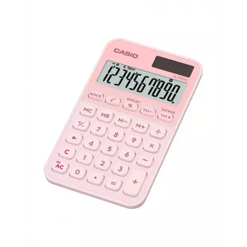Taschen-Basisrechner CASIO SL-310YC — 10 Ziffern, Batterie/Solar, Steuer- & Gewinnfunktionen, Hellrosa