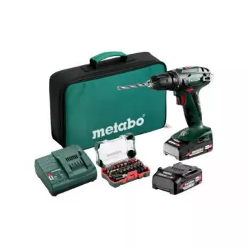 Kompakt-Akku-Bohrschrauber Metabo BS 18 — 18 V LiPo, 1,3 kg, Schnellspannbohrfutter, 1 cm, 1600 U/min, 20 mm Holz