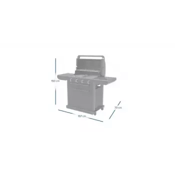 Grill Campingaz 4 Series Classic 4 Series Onyx S 37386 Gas Schwarz 15,9 W