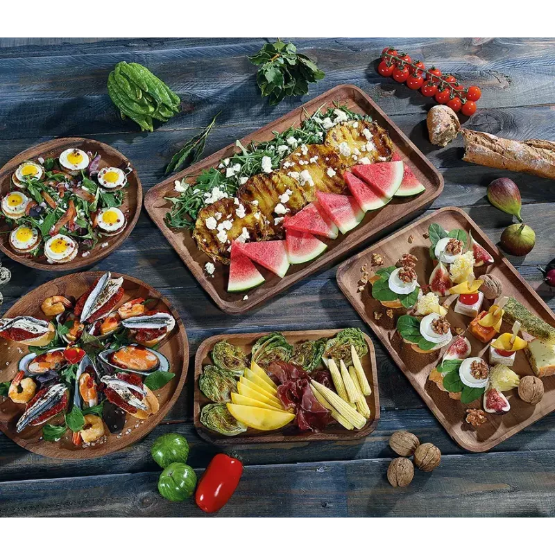Servierplatte Zassenhaus Snackteller Holz rund 30 cm