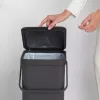 Brabantia Sort & Go 40L Rechteckiger Recycling-Abfalleimer Grau