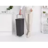 Brabantia Sort & Go 40L Rechteckiger Recycling-Abfalleimer Grau