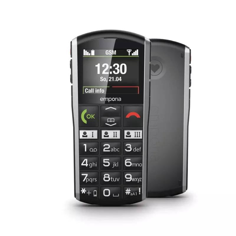 Emporia SIMPLICITY 5.08 cm (2 Zoll) 94 g Schwarz, Silber