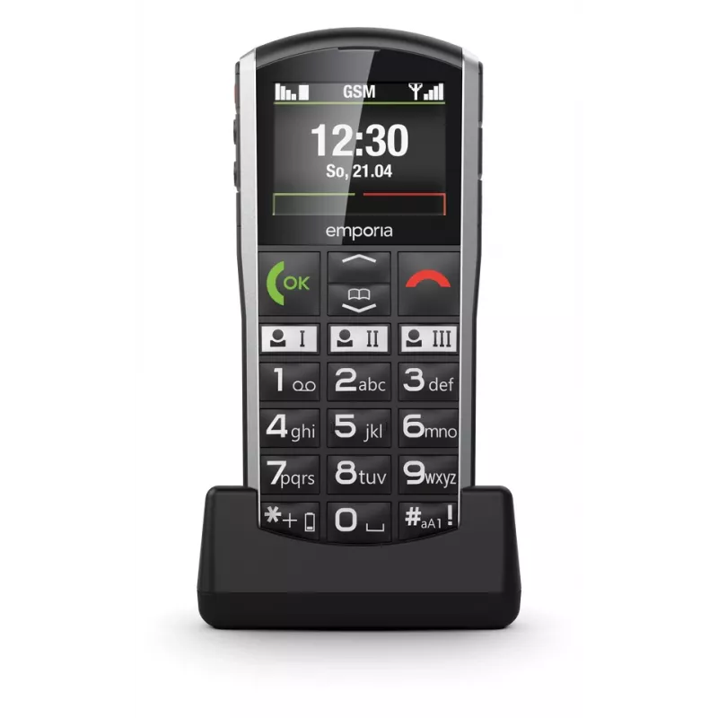 Emporia SIMPLICITY 5.08 cm (2 Zoll) 94 g Schwarz, Silber