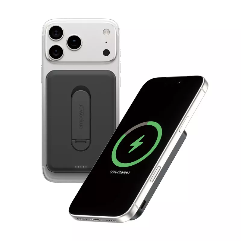 PanzerGlass empower™ by ® empower™ Bank mit Spin Stand | 5000mAh | Space Schwarz