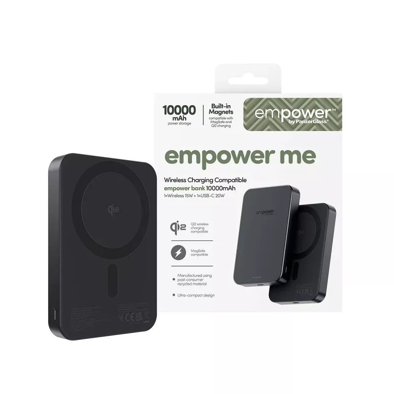 Tragbare Powerbank PanzerGlass empower™ 10000mAh Space Schwarz, 0,245 kg