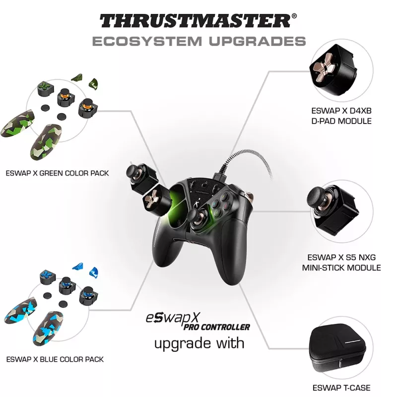 Thrustmaster eSwap Pro Controller Xbox One Schwarz USB Gamepad Analog / Digital Xbox One, Xbox Series S