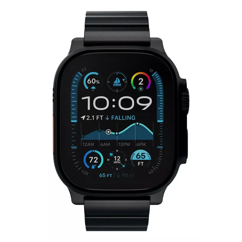 Armband für Smartwatch Decoded Traction Band Schwarz Titanium — Handgelenksumfang 130–225 mm, 1 Stk.