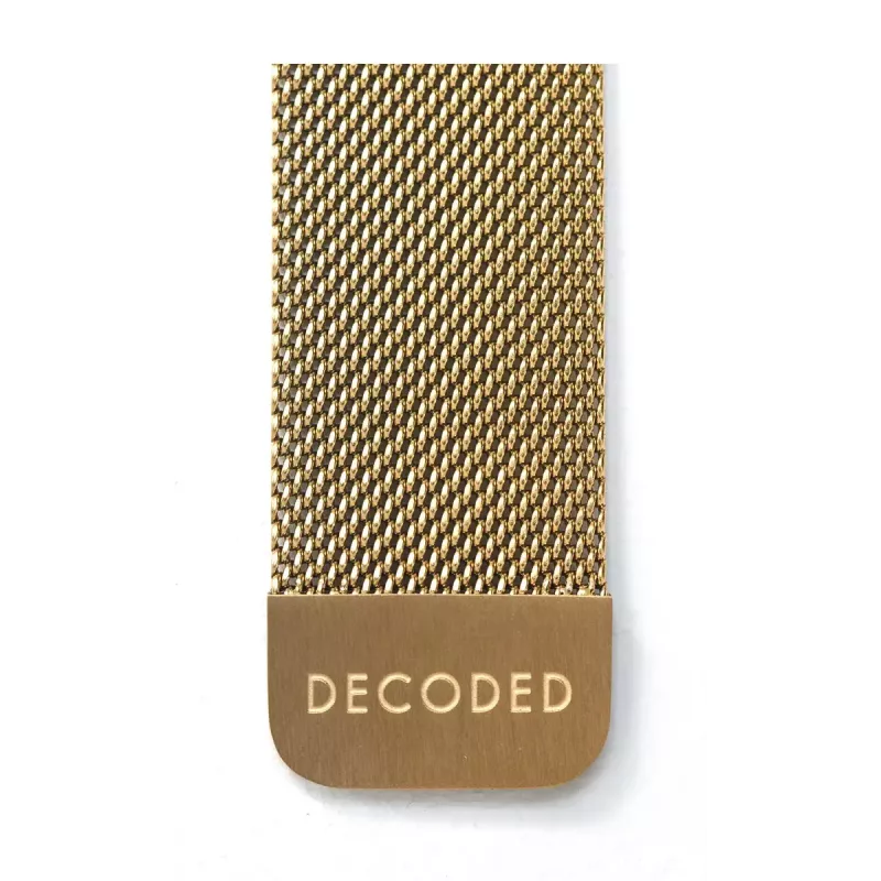 Armband für Smartwatch Decoded Traction Strap Gold, Edelstahl, goldfarben, 1 Stück