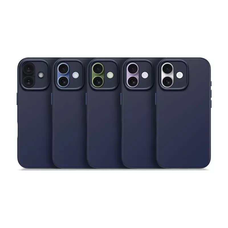 Handyhülle Decoded D25IPO17BCS9TY für iPhone 17 — Hülle, passend für bis zu 16 cm (6,3 Zoll), marineblau, Mikrofaser und PU
