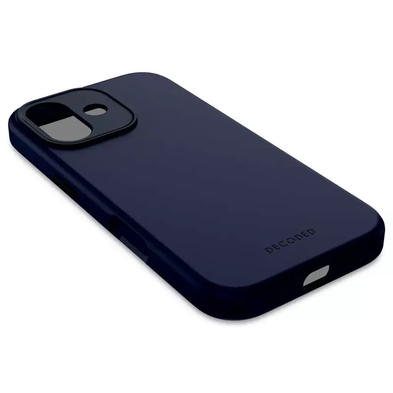 Handyhülle Decoded D25IPO17BCS9TY für iPhone 17 — Hülle, passend für bis zu 16 cm (6,3 Zoll), marineblau, Mikrofaser und PU
