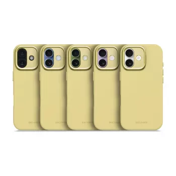 Handyhülle Decoded D25IPO17BCS9YW für Apple iPhone 17, Hüllenart, passend für bis zu 16 cm (6,3 Zoll), gelb, Mikrofaser & PU