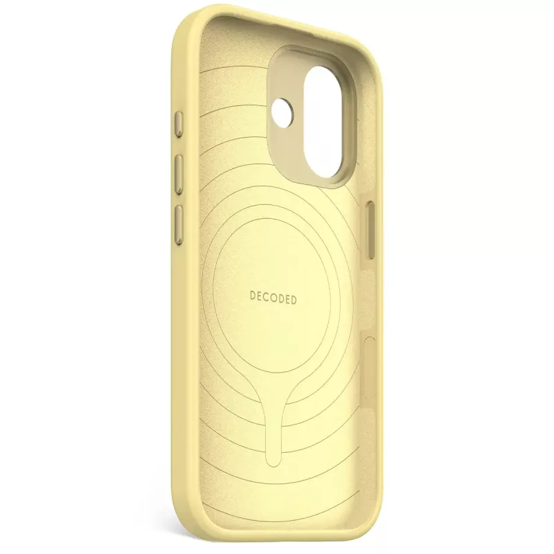 Handyhülle Decoded D25IPO17BCS9YW für Apple iPhone 17, Hüllenart, passend für bis zu 16 cm (6,3 Zoll), gelb, Mikrofaser & PU