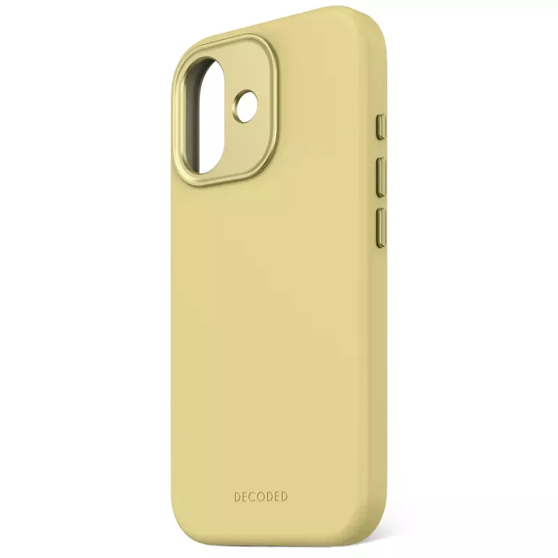 Handyhülle Decoded D25IPO17BCS9YW für Apple iPhone 17, Hüllenart, passend für bis zu 16 cm (6,3 Zoll), gelb, Mikrofaser & PU