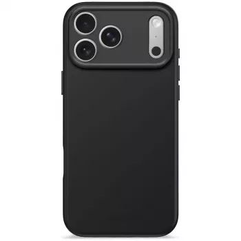 Decoded Silikon-Rückabdeckung für Apple iPhone 17 Pro Max — kompatibel mit 6,9 Zoll (17,5 cm), schwarz, Mikrofaser/PU
