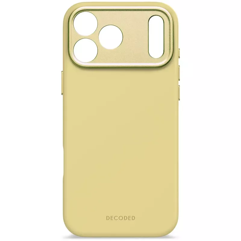 Dekodierte Silikon-Rückabdeckung für Apple iPhone 17 Pro Max, kompatibel mit 6,9 Zoll (17,5 cm) Bildschirmen, gelb