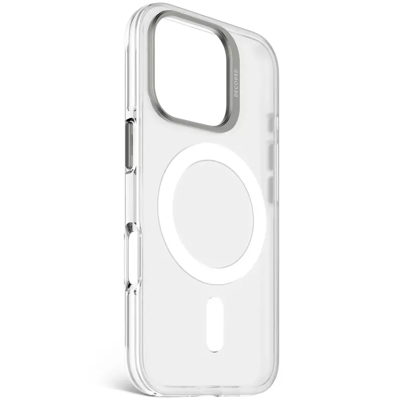 Handyhülle Decoded Clear Case für iPhone 16 Pro, Polycarbonat, transparent weiß, passend für 6,3 Zoll (16 cm)