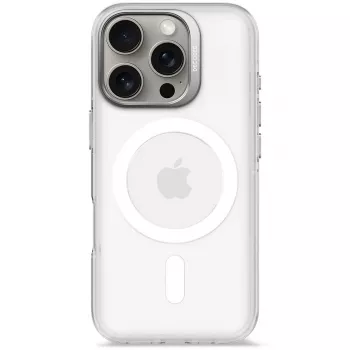 Handyhülle Decoded Clear Case für iPhone 16 Pro, Polycarbonat, transparent weiß, passend für 6,3 Zoll (16 cm)