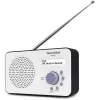 Tragbares Digitalradio TECHNISAT 0000/3906 — DAB/DAB+/FM, 1 W RMS, LCD, 3,5 mm, Weiß/Schwarz, 0,338 kg