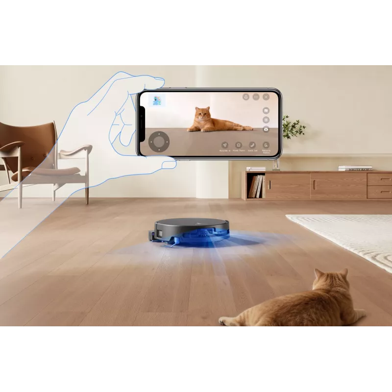Saugroboter Ecovacs DEEBOT T90 PRO OMNI — beutelloser 0,25 L Staubbehälter, 350 Min. Laufzeit, Li‑Ion 4000 mAh, schwarz