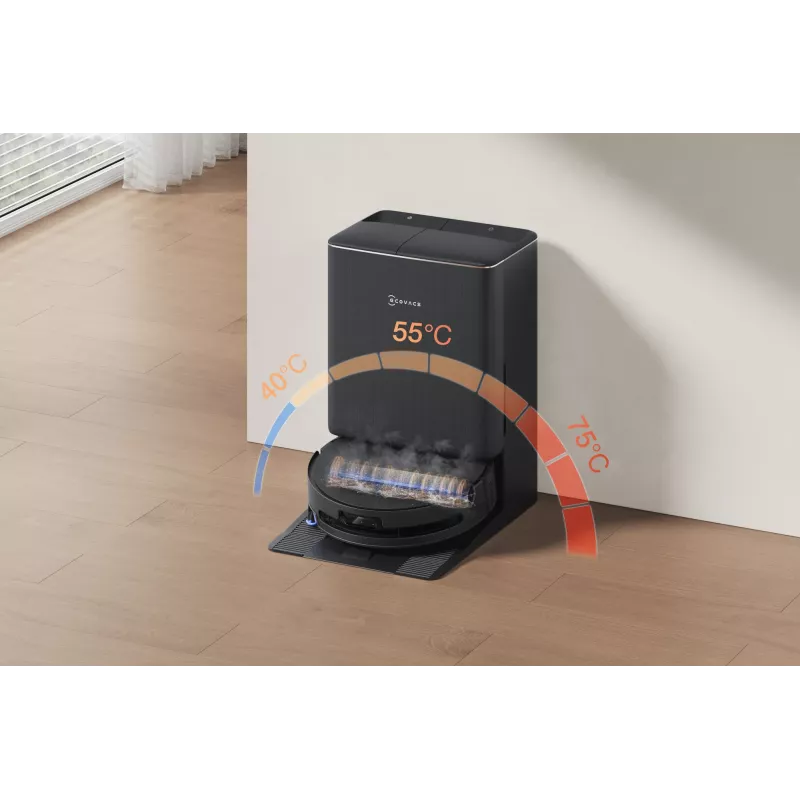 Saugroboter Ecovacs DEEBOT T90 PRO OMNI — beutelloser 0,25 L Staubbehälter, 350 Min. Laufzeit, Li‑Ion 4000 mAh, schwarz