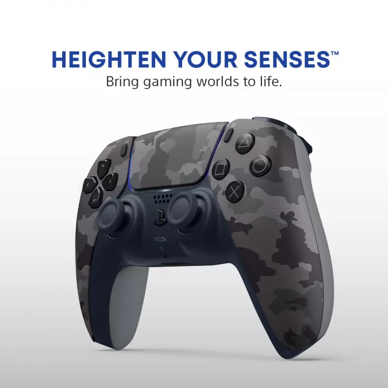 Gamepad Sony DualSense v3 Camouflage – Bluetooth/USB, PS5, eingebauter Akku, USB‑C, 160×106×66 mm
