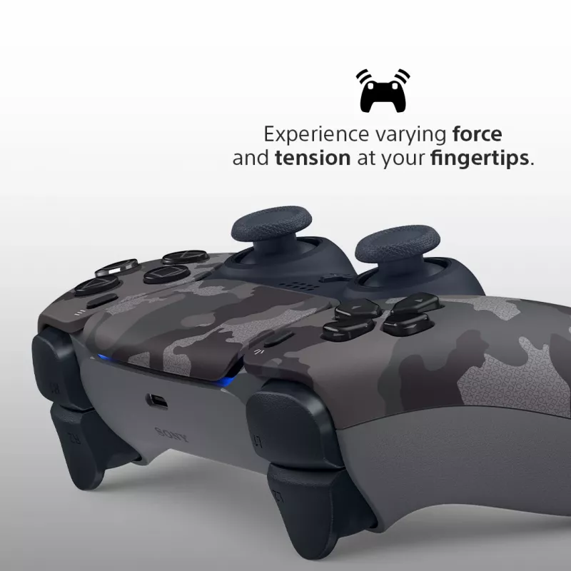 Gamepad Sony DualSense v3 Camouflage – Bluetooth/USB, PS5, eingebauter Akku, USB‑C, 160×106×66 mm